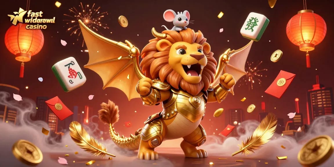 Experience thrilling action in a vibrant fast withdrawal casino scene with a chimera and dynamic game elements.